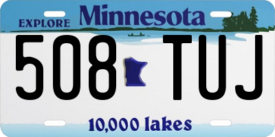 MN license plate 508TUJ