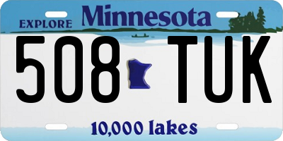 MN license plate 508TUK