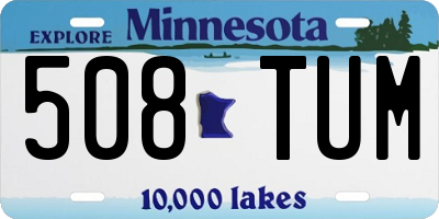 MN license plate 508TUM