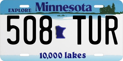 MN license plate 508TUR