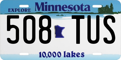 MN license plate 508TUS