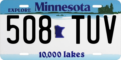 MN license plate 508TUV
