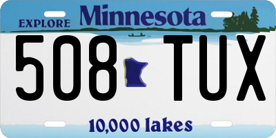 MN license plate 508TUX