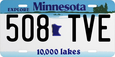 MN license plate 508TVE