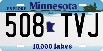 MN license plate 508TVJ