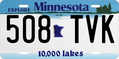 MN license plate 508TVK