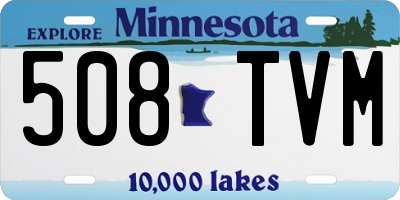 MN license plate 508TVM