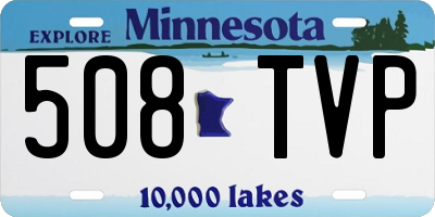 MN license plate 508TVP