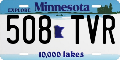 MN license plate 508TVR