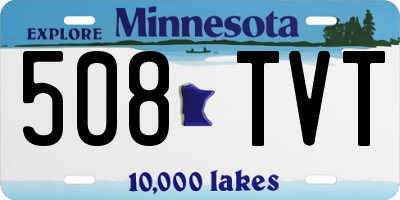 MN license plate 508TVT