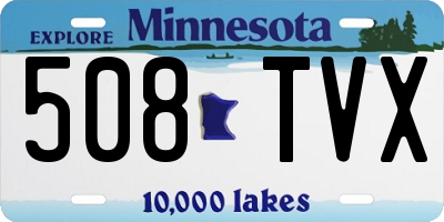 MN license plate 508TVX