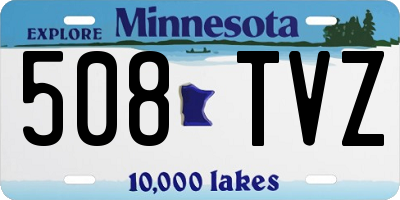 MN license plate 508TVZ