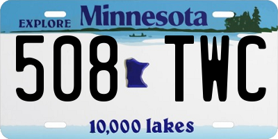 MN license plate 508TWC