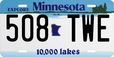 MN license plate 508TWE