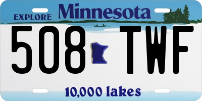 MN license plate 508TWF