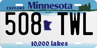 MN license plate 508TWL