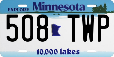 MN license plate 508TWP