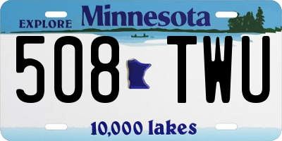 MN license plate 508TWU