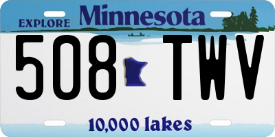 MN license plate 508TWV