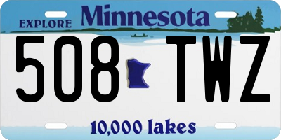 MN license plate 508TWZ