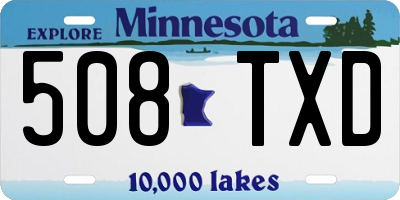 MN license plate 508TXD