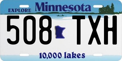 MN license plate 508TXH