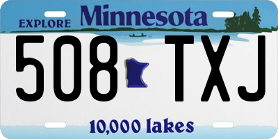 MN license plate 508TXJ