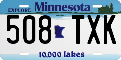 MN license plate 508TXK