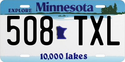 MN license plate 508TXL