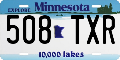 MN license plate 508TXR