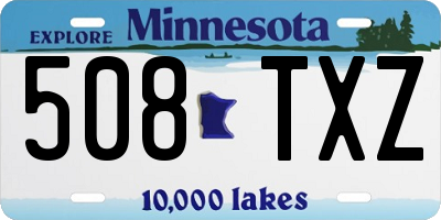 MN license plate 508TXZ