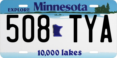 MN license plate 508TYA
