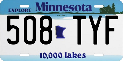 MN license plate 508TYF