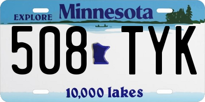MN license plate 508TYK
