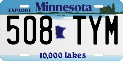 MN license plate 508TYM