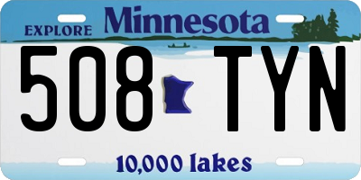 MN license plate 508TYN