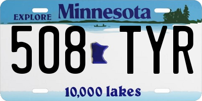 MN license plate 508TYR