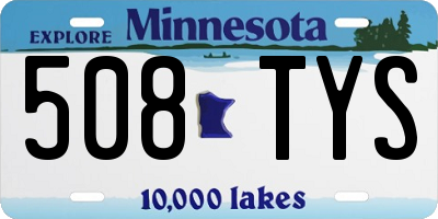 MN license plate 508TYS