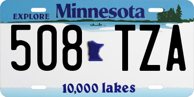 MN license plate 508TZA