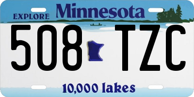 MN license plate 508TZC
