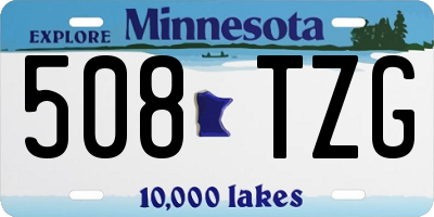 MN license plate 508TZG