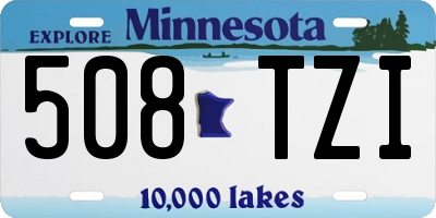 MN license plate 508TZI