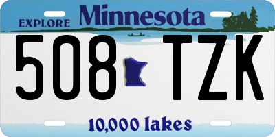 MN license plate 508TZK
