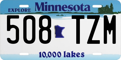 MN license plate 508TZM