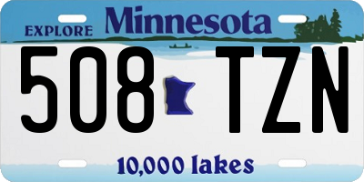 MN license plate 508TZN