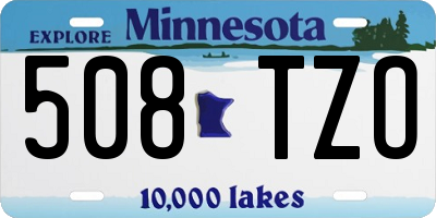 MN license plate 508TZO