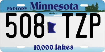 MN license plate 508TZP
