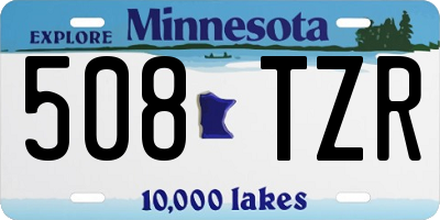 MN license plate 508TZR