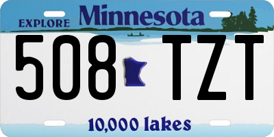 MN license plate 508TZT
