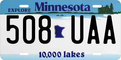 MN license plate 508UAA